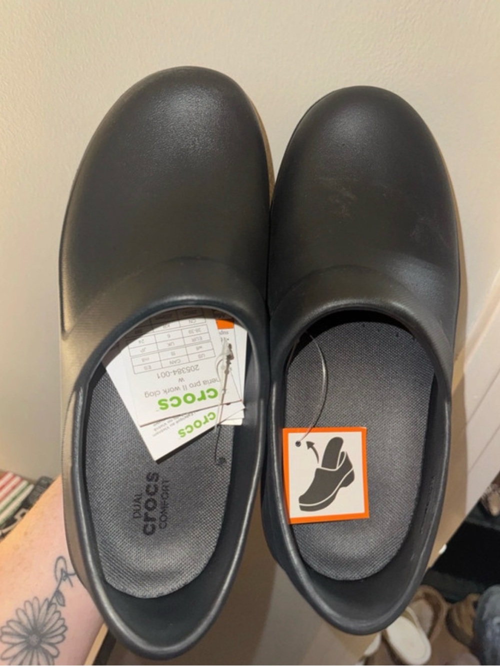 CROCS Black Slip-On Clogs